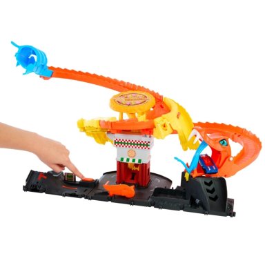 PISTA HOT WHEELS JUGUETE CITY ATAQUE COBRA VS PIZZERIA - 3