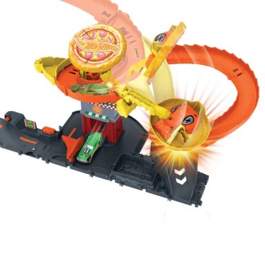 PISTA HOT WHEELS JUGUETE CITY ATAQUE COBRA VS PIZZERIA - 5