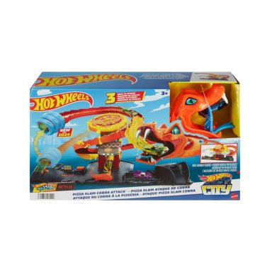 PISTA HOT WHEELS JUGUETE CITY ATAQUE COBRA VS PIZZERIA - 6