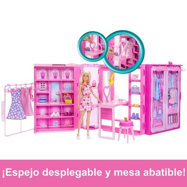 SET CLÓSET DE LOS SUEÑOS BARBIE CON ACCESORIOS Y MUÑECA - 3