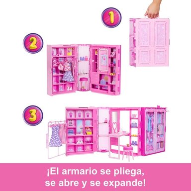SET CLÓSET DE LOS SUEÑOS BARBIE CON ACCESORIOS Y MUÑECA - 4
