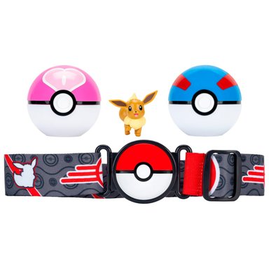 SET DE CINTURON CON POKEBOLA Y FIGURA POKEMON - MODELO ALEATORIO - 4