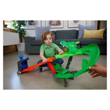 VEHÍCULO HOT WHEELS PISTA TIBURONES VS. DINOSAURIOS DESTRUCCIÓN - 2