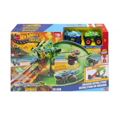 VEHÍCULO HOT WHEELS PISTA TIBURONES VS. DINOSAURIOS DESTRUCCIÓN - 6