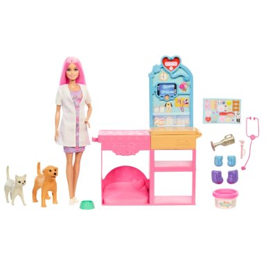 BARBIE PROFESIONES SET VETERINARIA CON MASCOTAS Y ACCESORIOS - 2