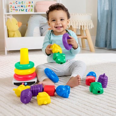 FISHER-PRICE PARA BEBÉS 80 ANIVERSARIO KIT PILA DE ARITOS - 5