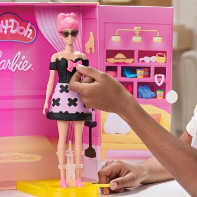 SET DE MASA MOLDEABLE PLAY DOH BARBIE SET DE DESFILE DE MODA CREA ROPA PARA MUÑECAS - 11