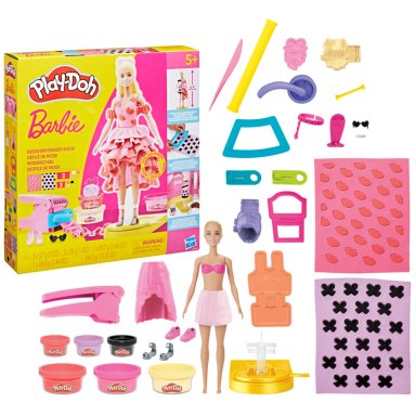 SET DE MASA MOLDEABLE PLAY DOH BARBIE SET DE DESFILE DE MODA CREA ROPA PARA MUÑECAS - 3
