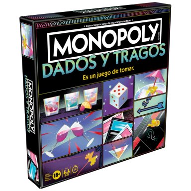 JUEGO DE MESA MONOPOLY TRAGOS Y DADOS - 4