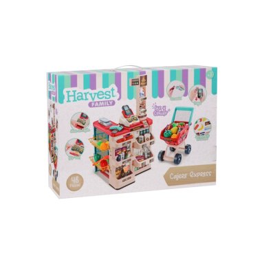 SET SUPERMARKET L&S W/ SHOPPING HAPPY LINE CARRITO ACCESORIOS 48 PIEZAS - 2