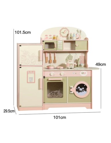 COCINA Y REFRIGERADOR CON ACCESORIOS KITCHEN PLAY - 2
