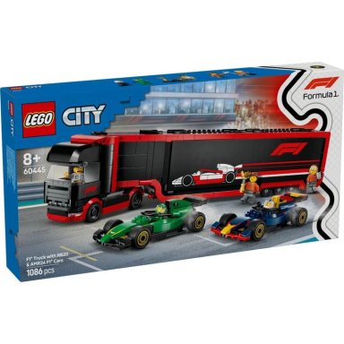 BLOQUES DE CONSTRUCCION LEGO 1068 PIEZAS CAMION F1 CON AUTOS F20 RB24 Y AMR1 F1 FÓRMULA 1