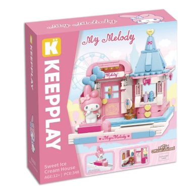 BLOQUES DE CONSTRUCCIÓN HELLO KITTY SWEET ICE CREAM HOUSE - 4