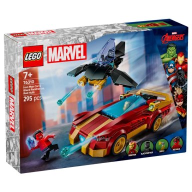 BLOQUES CONSTRUCCIÓN LEGO COCHE IRON MAN Y PANTERA NEGRA CONTRA HUL 76310 - 1