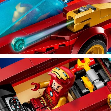 BLOQUES CONSTRUCCIÓN LEGO COCHE IRON MAN Y PANTERA NEGRA CONTRA HUL 76310 - 3