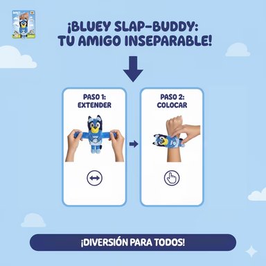 PELUCHE SLAP-BUDDY 20 CM BLUEY - 4