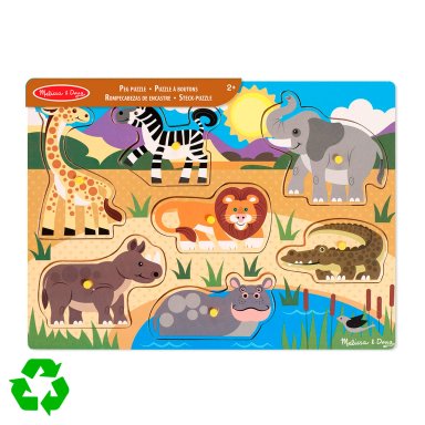 ROMPECABEZAS MELISSA & DOUG ENCAJE SAFARI DE MADERA - 2