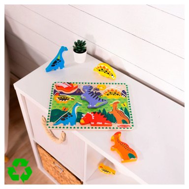ROMPECABEZAS MELISSA & DOUG ENCAJE DINOSAURIO DE MADERA - 3