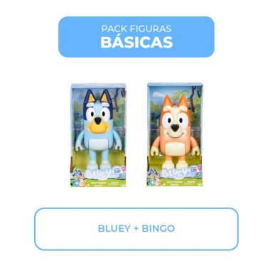 PACK FIGURAS BASICAS BLUEY + BINGO