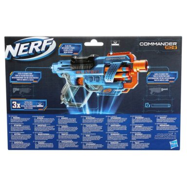 LANZADOR NERF ELITE 2.0 COMMANDER RD-6 3 RIELES TÁCTICOS Y CONECTORES DE CULATA Y CAÑÓN CON 12 DARDOS - 4