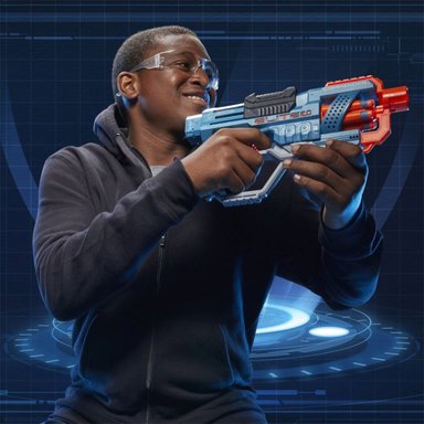 LANZADOR NERF ELITE 2.0 COMMANDER RD-6 3 RIELES TÁCTICOS Y CONECTORES DE CULATA Y CAÑÓN CON 12 DARDOS - 5