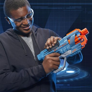 LANZADOR NERF ELITE 2.0 COMMANDER RD-6 3 RIELES TÁCTICOS Y CONECTORES DE CULATA Y CAÑÓN CON 12 DARDOS - 7