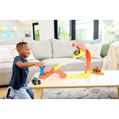 PISTA DE AUTOS HOT WHEELS MONSTER TRUCKS MORDIDA DE SERPIENTE - 9