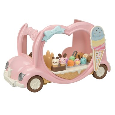 FIGURA COLECCIONABLE SYLVANIAN FAMILIES VEHÍCULO HELADOS CON ACCESORIOS - 2