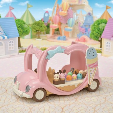 FIGURA COLECCIONABLE SYLVANIAN FAMILIES VEHÍCULO HELADOS CON ACCESORIOS - 4