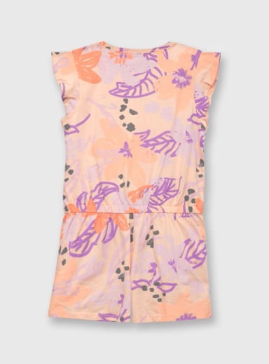 VESTIDO NIÑA COLLOKY CORAL ABOTONADO ESTAMPADO FLORES - 2
