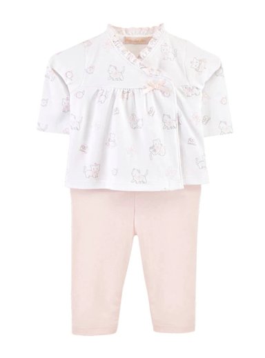 CONJUNTO ALGODÓN NIÑA BABY CLUB CHIC BLANCO COQUETTE KITTY - 1