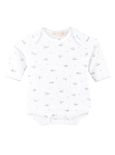 CONJUNTO ALGODÓN NIÑO BABY CLUB CHIC AZUL BODY + PANTALÓN + BABERO HAPPY FLIGHT - 3