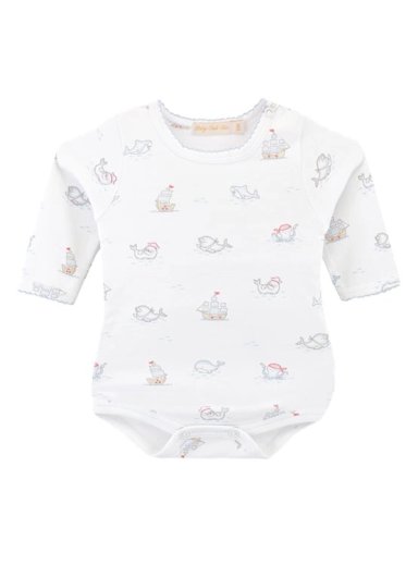 PACK 3 BODYS ALGODÓN PIMA NIÑO BABY CLUB CHIC BLANCO LETS KEEP SWIMMING - 2