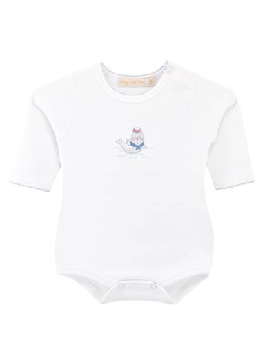 PACK 3 BODYS ALGODÓN PIMA NIÑO BABY CLUB CHIC BLANCO LETS KEEP SWIMMING - 4
