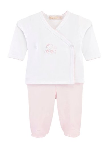 CONJUNTO ALGODÓN NIÑA BABY CLUB CHIC BLANCO HONEY BOO PINK