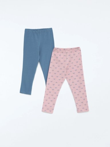 PACK X2 LEGGINS ALGODÓN NIÑA BABY HARVEST