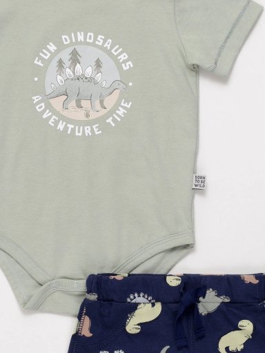 CONJUNTO ALGODÓN BODY + SHORT BEBE NIÑO BABY HARVEST - 3