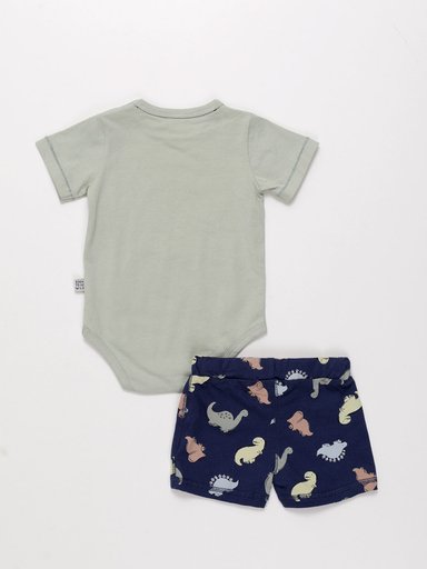 CONJUNTO ALGODÓN BODY + SHORT BEBE NIÑO BABY HARVEST - 2
