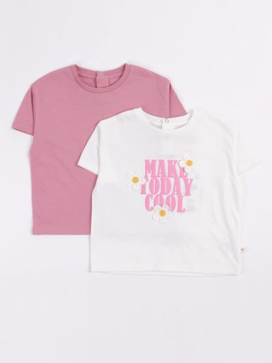 PACK X2 POLERAS MANGA CORTA NIÑA BABY HARVEST