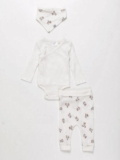 CONJUNTO ALGODÓN BEBÉ NIÑO BABY HARVEST KIMONO