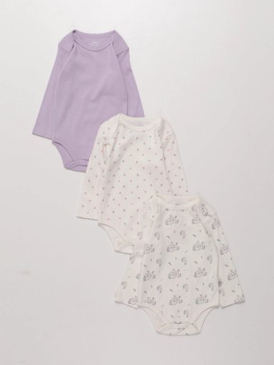 PACK BODIES ALGODÓN BEBÉ NIÑA BABY HARVEST ESTAMAPADOS