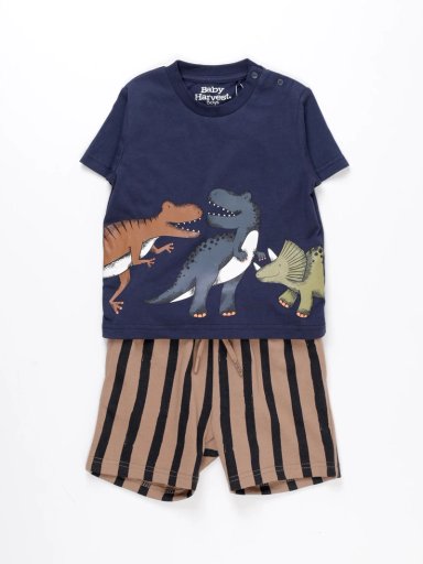 CONJUNTO ALGODÓN BEBÉ NIÑO BABY HARVEST DINOSAURIOS