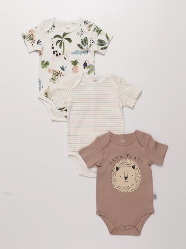 PACK 3 BODY MANGA CORTA NIÑO BABY HARVEST