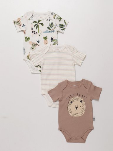 PACK 3 BODY MANGA CORTA NIÑO BABY HARVEST