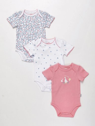 PACK 3 BODY MANGA CORTA NIÑA BABY HARVEST