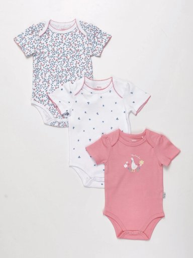 PACK 3 BODY MANGA CORTA NIÑA BABY HARVEST