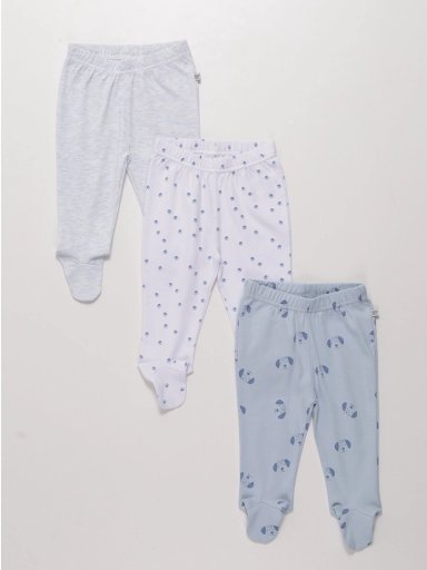 PACK X3 PANTALONES ALGODÓN BEBE NIÑO BABY HARVEST - 1