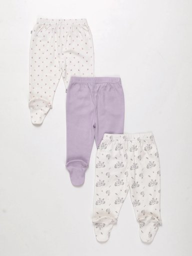 PACK X3 PANTALONES ALGODÓN BEBE NIÑA BABY HARVEST - 2