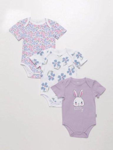 PACK BODIES ALGODÓN BEBÉ NIÑA BABY HARVEST ESTAMAPADOS