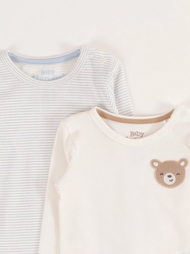 PACK X2 BODYS MANGA LARGA ALGODÓN PATCH BEBE NIÑO BABY HARVEST - 3